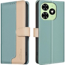 Mays Shop Tecno Pop 8 Kickstand Flip Folio Rfıd Engelleme Kart Yuvaları Için Flip Case (Yurt Dışından)