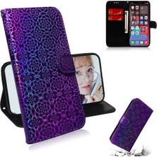 Mays Shop Tecno Pova 6 Pro 5g Için Flip Case Kart Yuvası Standı Tutucu Glitter Renkli (Yurt Dışından)