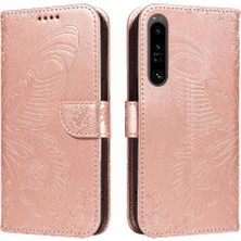 Mays Shop Sony Xperia 1 Iv Için Flip Case Kredi Kartı Yuvası ile Ayrılabilir El Kayışı (Yurt Dışından)