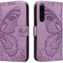 Mays Shop Sony Xperia 1 Iv Için Flip Case Kredi Kartı Yuvası ile Ayrılabilir El Kayışı (Yurt Dışından)