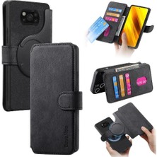 Mays Shop Xiaomi Poco X3 Nfc Retro Mıknatıs Koruyucu Malzeme Cüzdan Için Flip Case (Yurt Dışından)