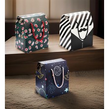 Giftmoda 3'lü Kapaklı Kulplu Hediye Kutusu