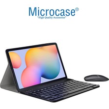 Microcase Samsung Galaxy Tab S6 Lite 2024 SM-P620 10.4 Inch Bluetooth Klavye ve Mouse + Standlı Kılıf - Bkk6