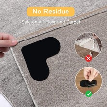 Yaci Shop No.5 Tarzı Yıkanabilir Kaymaz Etiket 8 Parça Kaymaz Silikon Halı Tutucu Ped Kalp Şekli Halı Bant Çıkartmalar Yeniden Kullanılabilir Halı Pedleri (Yurt Dışından)