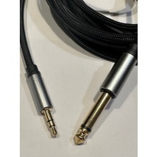 Keepro 5 Metre 3.5 mm Stereo 6.3 mm Mono Kablo 5 Metre Amfi Bilgisayar Arası Kablo