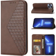 Mays Boutique IPhone 12 Cüzdan Günlük Kullanım Için Flip Case El Kayışı Standı Eşkenar Dörtgen Şekli (Yurt Dışından)