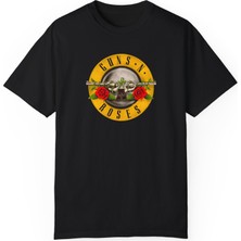 Bs Moda Unisex Gun S Roses Baskılı Siyah Basic Tshirt