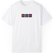 Bs Moda Unisex Help Me Yazı Baskılı Beyaz Basic T-Shirt