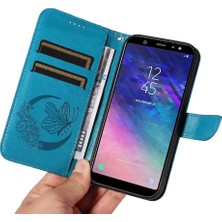 Mays Boutique Samsung Galaxy A6 Artı Kredi Kartı Yuvası Kabartmalı Yüksek Flip Case (Yurt Dışından)