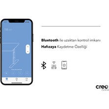 Creo Mobili Yükseklik Ayarlı, Elektrikli ve Bluetoothlu, Orion 2 Kademeli Çalışma Masası - Antrasit