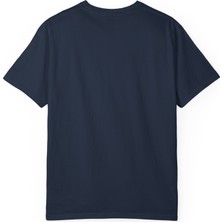 Bs Moda Unisex Bakü Azerbeycan Şehir Baskılı Lacivert Basic T-Shirt