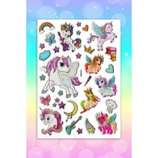 Bear & Pear Unicorn Sticker Kabartmalı Çıkartma Etiket Stiker Set