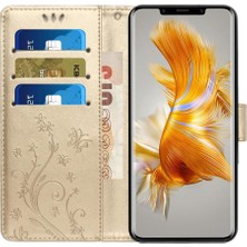 Mays Boutique Huawei Mate 50 Pro Için Filp Durumda Manyetik Kapatma Kart Tutucu Bilek Kayışı (Yurt Dışından)