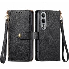 Mays Boutique Oneplus Nord Ce4 Deri Kılıf Için Flip Case Darbeye Aşk Fermuar Cüzdan (Yurt Dışından)