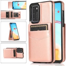 Mays Boutique Huawei P40 Manyetik Toka Kickstand Vaka Cüzdan Kartı ile Uyumlu (Yurt Dışından)