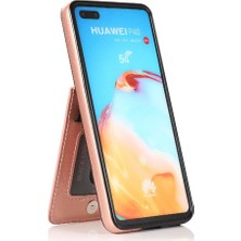 Mays Boutique Kredi Kartı Cüzdan Toka ile Huawei P40 Pro Kart Tutucu ile Uyumlu (Yurt Dışından)