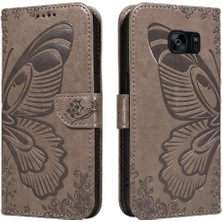 Mays Boutique Kredi Kartı Yuvası Yüksek Kaliteli Deri ile Samsung Galaxy S7 Için Flip Case (Yurt Dışından)