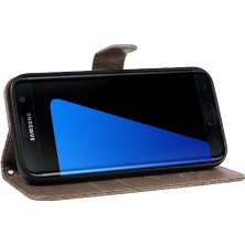 Mays Boutique Kredi Kartı Yuvası Yüksek Kaliteli Deri ile Samsung Galaxy S7 Için Flip Case (Yurt Dışından)