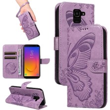 Mays Boutique Samsung Galaxy J6 2018 Için Flip Case Ayrılabilir El Kayışı Kabartmalı Yüksek (Yurt Dışından)