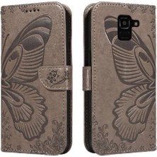 Mays Boutique Samsung Galaxy J6 2018 Için Flip Case Ayrılabilir El Kayışı Kabartmalı Yüksek (Yurt Dışından)