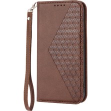 Mays Boutique Samsung Galaxy M14 5g Için Flip Case Standı Cüzdan El Kayışı Eşkenar Dörtgen Şekli (Yurt Dışından)