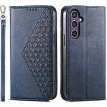 Mays Boutique Samsung Galaxy S24 Artı Günlük Kullanım Için Flip Case Eşkenar Dörtgen Şekli El Kayışı (Yurt Dışından)