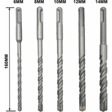 Smooth Adet Elektrikli Çekiç Sds Plus Matkap Ucu Seti Çapraz Uçlar 4 Kesiciler 160MM (Yurt Dışından)