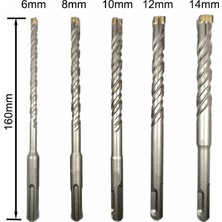 Smooth Adet Elektrikli Çekiç Sds Plus Matkap Ucu Seti Çapraz Uçlar 4 Kesiciler 160MM (Yurt Dışından)