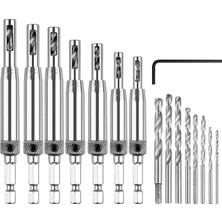 Smooth Merkezi Matkap Ucu Seti, 15 Adet Merkezleme Menteşe Donanım Matkap Uçları Seti (Yurt Dışından)
