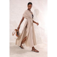 5in1Canpolat Bej Bohem Kimono