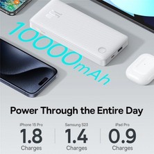 Baseus Airpow Lite Power 10.000MAH 15W Powerbank - Beyaz