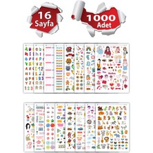 Cabuk Baskı Etiket Kitabı, Sticker Book, 1000 Adet Mega Set 16 Sayfa A5 Boyut, Defter, Kitap, Ajanda Etiket Seti