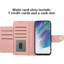 Mellow Shop Samsung Galaxy S21 Fe 5g Için Kılıf Cüzdan Kapak Bilek Şerit Kart Tutucu (Yurt Dışından)