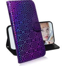 Manyi Mall Tecno Pova 6 Pro 5g Için Flip Case Kart Yuvası Standı Tutucu Glitter Renkli (Yurt Dışından)