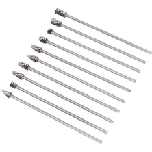 Smooth 10 Adet 4 Inç Uzun Çift Kesim Tungsten Katı Karbür Döner Çapak Seti (Yurt Dışından)