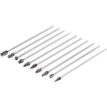 Smooth 10 Adet 4 Inç Uzun Çift Kesim Tungsten Katı Karbür Döner Çapak Seti (Yurt Dışından)