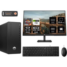 Hp 295 G9 Amd Ryzen 3 5300G 16GB 256GB SSD GT730/4GB 23.8" Fhd Monitör Fdos 6D391EA Masaüstü Bilgisayar & Per4 USB Bellek 6D391EAMNT2311