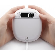 Xiaoba2 Beyaz Sessiz Titreşimli Çalar Saat 2 Titreşim Modu Işitme Engelli Sağırlar Için Güçlü Uyandırma Çalar Saat Çok Fonksiyonlu (Yurt Dışından)