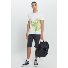 Altınyıldız Classics Erkek Beyaz Standart Normal Kesim %100 Pamuk Yumuşak Dokulu Baskılı Bisiklet Yaka Tişört