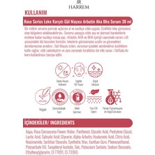 Harrem Rose Series Leke Karşıtı Gül Mayası Arbutin Aha Bha Serum 30 ml