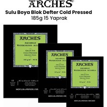 Arches Sulu Boya Blok Defter Cold Pressed 185G 15 Yaprak