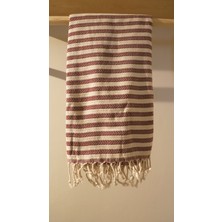 AQUATOLIA Knidos Peştemal -  Pamuk- 100X180- Peştemal- Plaj Havlusu- Çizgi Desen