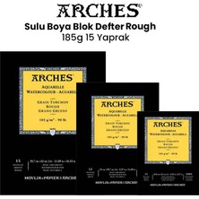 Arches Sulu Boya Blok Defter Rough 185G 15 Yaprak