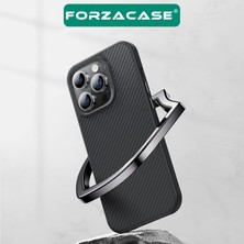 Forzacase iPhone 15 Pro Max ile Uyumlu Spectra Serisi Magsafe Özellikli Karbon Fiber Görünümlü Kılıf