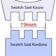 Ata Saat 19MM Swatch Uyumlu Chrono Model Slikon Saat Kordonu - Kahve