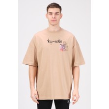 Lovely Store Mona Lisa Dikişli Baskılı Oversize Tişört