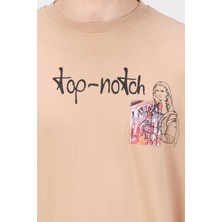 Lovely Store Mona Lisa Dikişli Baskılı Oversize Tişört