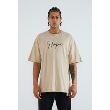 Lovely Store Özel Halı Desenli Dikişli Gri T-Shirt