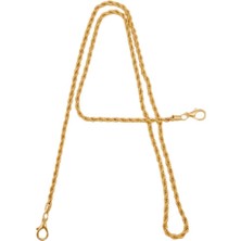 Angel Çanta Aksesuar 120 cm Burgulu Light Gold Renk Kancalı Çanta Zinciri