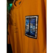 Lovely Store Vincent Van Gogh Turuncu Oversize T-Shirt